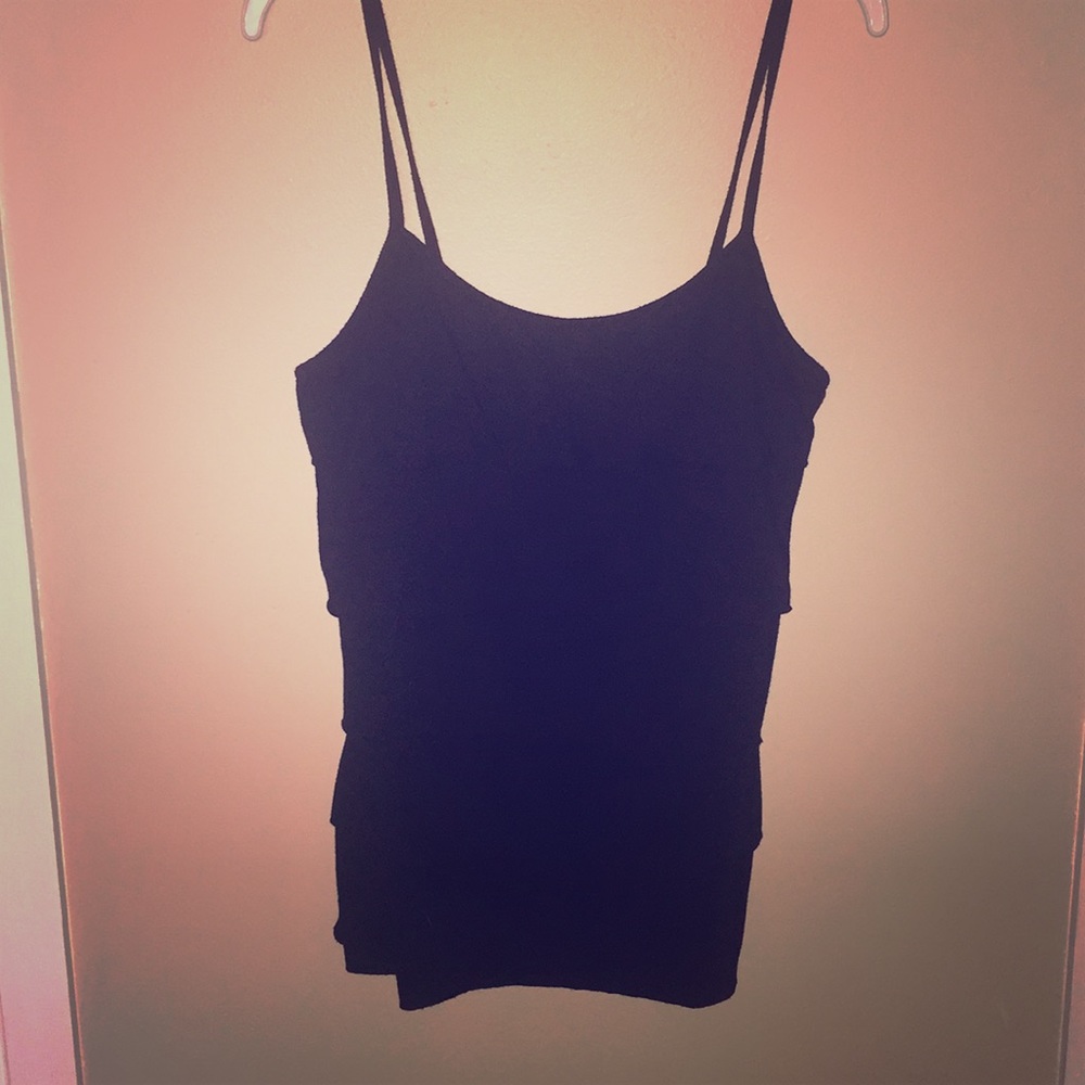 Black Layered Tank Top